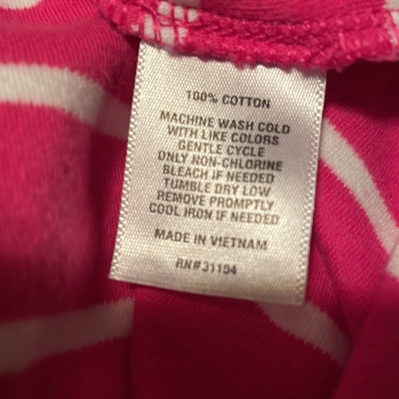 KIM Rogers Perfectly Soft XL vibrant pink and white striped T-shirt Comfy - Picture 9 of 10